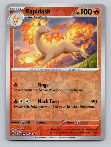 Rapidash 078 165 - rapidash, 078/165